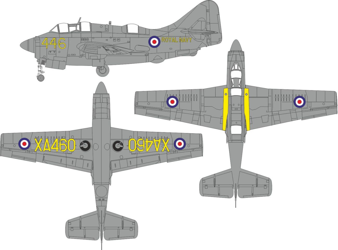 1:48 Fairey Gannet AS.1/AS.4 national & a/c marking