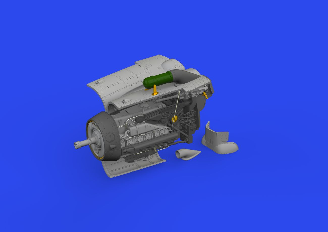 1:72 Bf-109G-6 engine PRINT