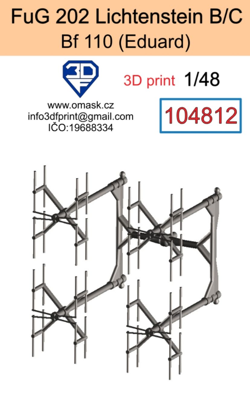 1:48 FuG 202 pro Bf 110 (Eduard) 3D print