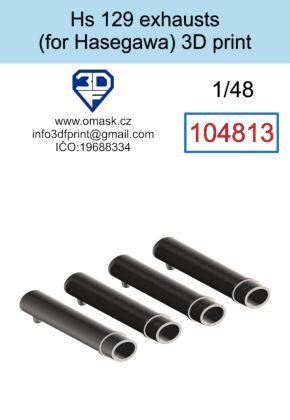 1:48 Hs 129 Exhausts (for Hasegawa/Hobby 2000) 3D print