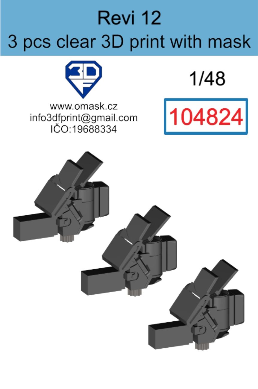 1:48 Revi 12 clear 3D print (3 pcs)