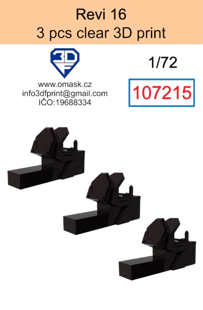 1:72 Revi 16 clear 3D print (3 pcs)