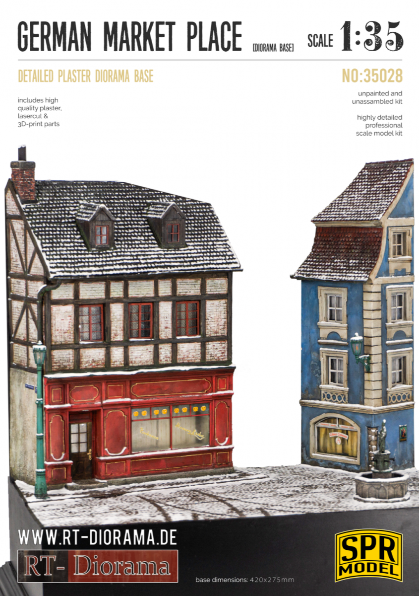 1:35 Diorama Base: German market place