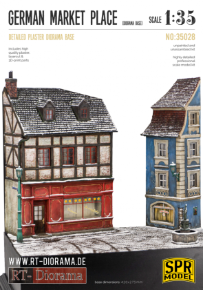 1:35 Diorama Base: German market place