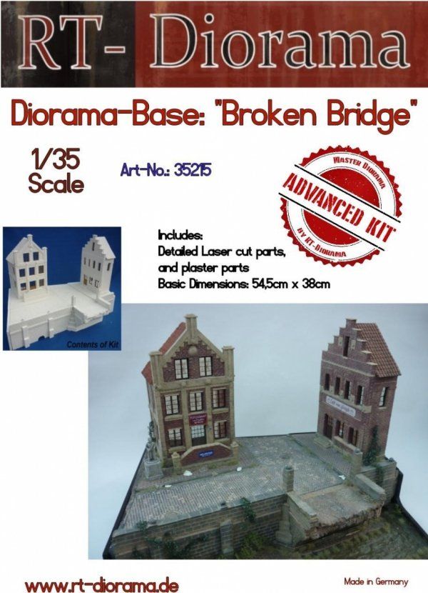 1:35 Diorama-Base: Broken Bridge