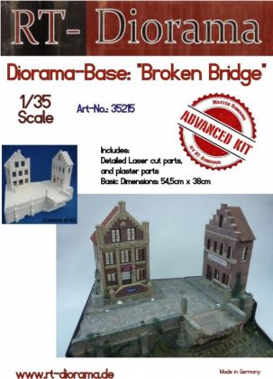 1:35 Diorama-Base: Broken Bridge