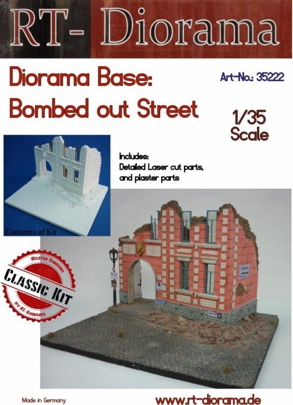 1:35 Diorama-Base: Bombed out Stree