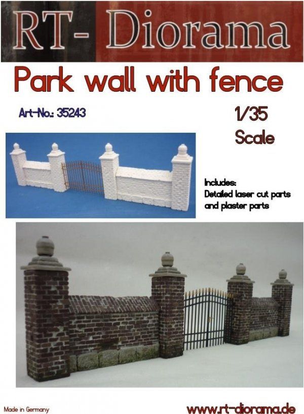 1:35 Park wall with Fence