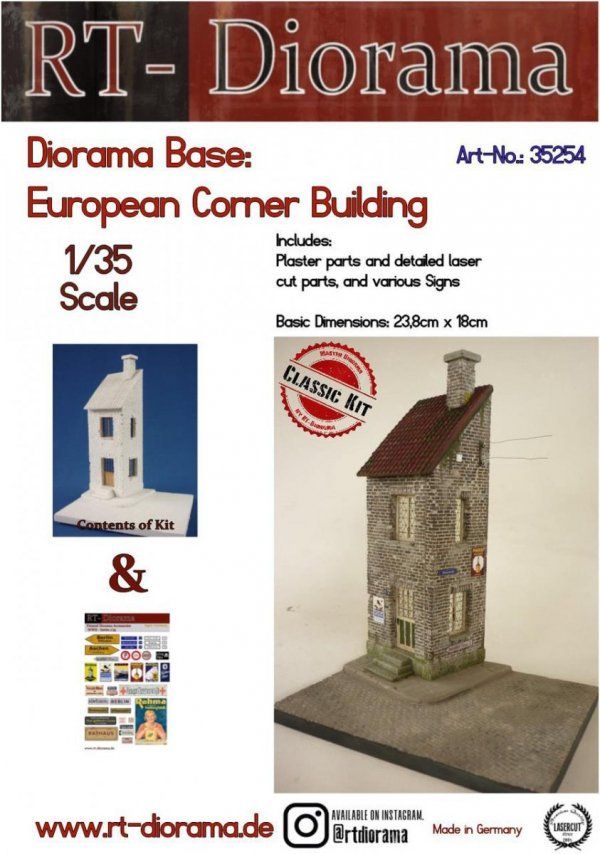 1:35 Diorama-Base: European Corner Building