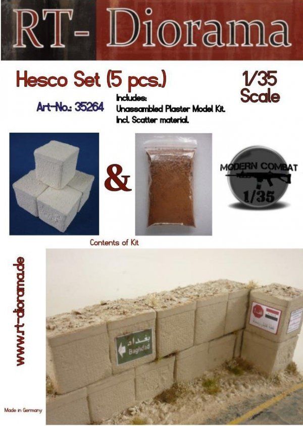 1:35 Hescos Set (5 pcs)