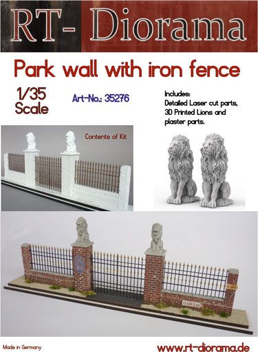 1:35 Park wall with Fence