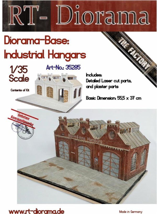 1:35 Diorama-Base: Industrial Hangars