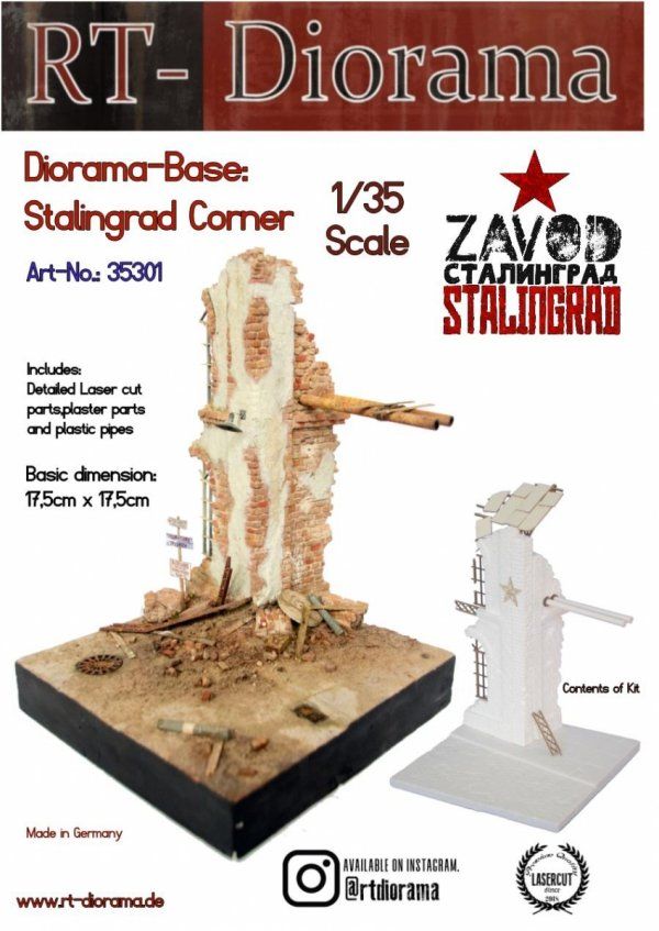 1:35 Diorama-Base: Stalingrad corner