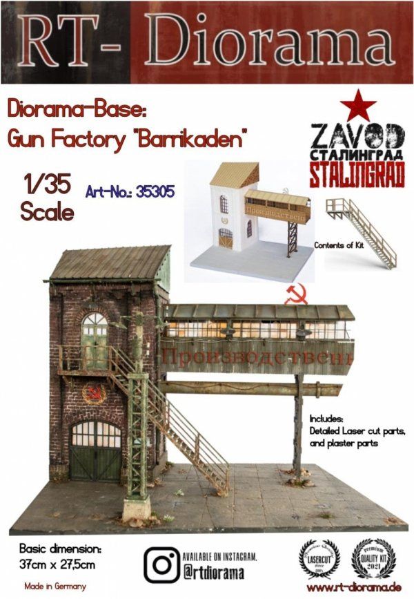 1:35 Diorama-Base: Gun Factory Barrikaden