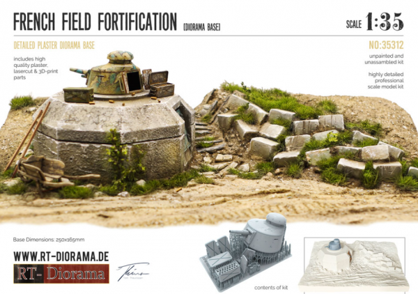 1:35 Diorama Base: French Field Fortification