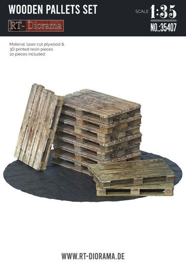 1:35 Wooden Pallets Set (10pcs.)