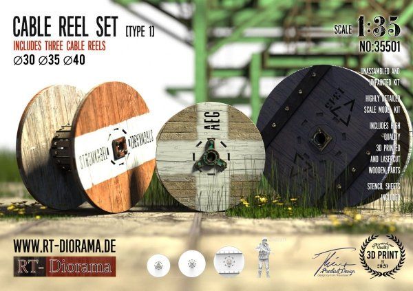1:35 Cable Reel Set (3pcs. small) Typ1