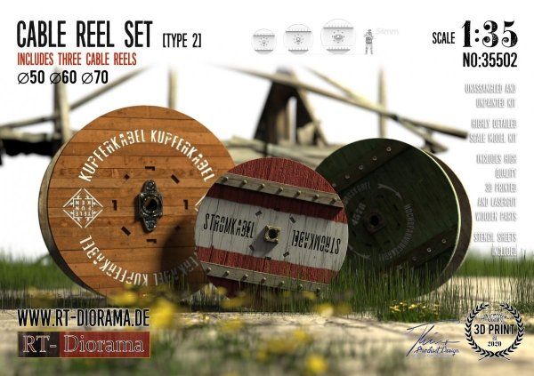 1:35 Cable Reel Set (3pcs. medium)