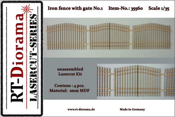 1:35 Iron fence with gate No.1 