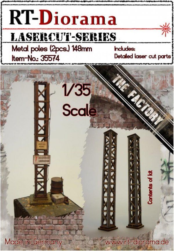 1:35 Metal poles (2pcs.) 148mm