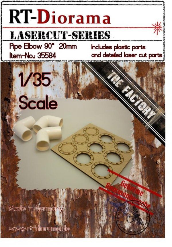 1:35 Pipe elbow 90° D=20mm