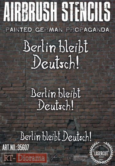 1:35 Airbrush Stencil: Painted German Propaganda