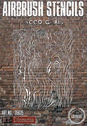 1:35 Airbrush Stencil: Wood grain