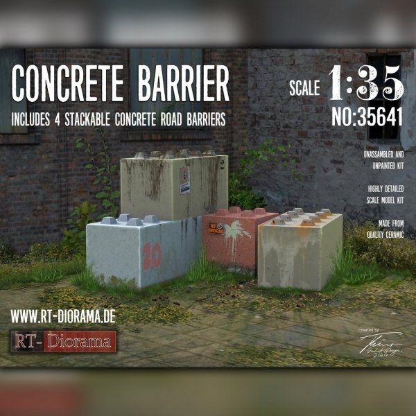 1:35 Concrete Barrier (4pcs.)