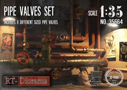 1:35 Pipe Valves Set