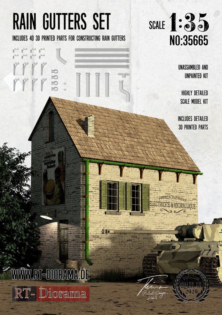 1:35 Rain Gutters Set