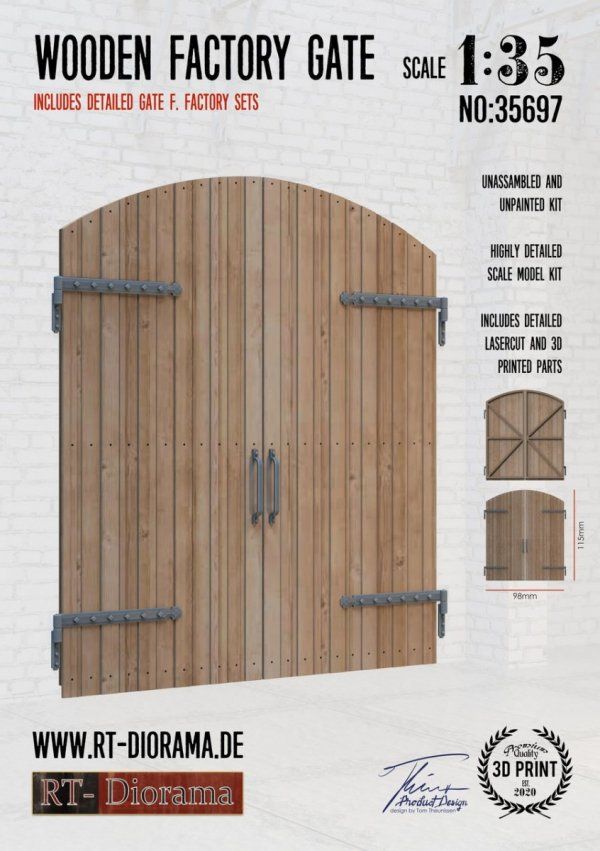 1:35 Wooden Factory Gate