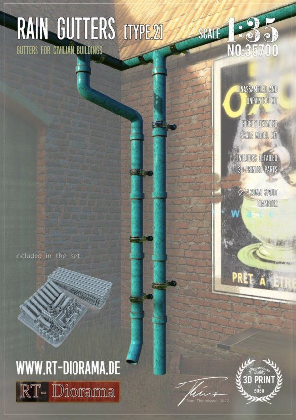 1:35 Rain Gutters (Type 2)