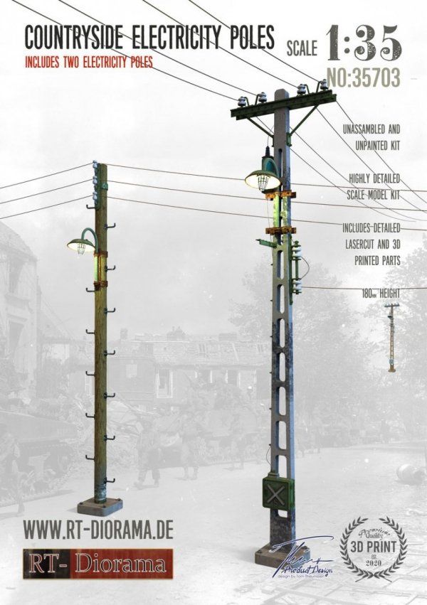 1:35 Countryside Electricity Poles