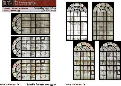 1:35 Printed Accessories: Factory glass windows No.4