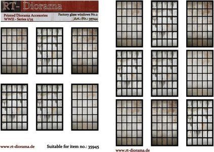 1:35 Printed Accessories: Factory glass windows No.2