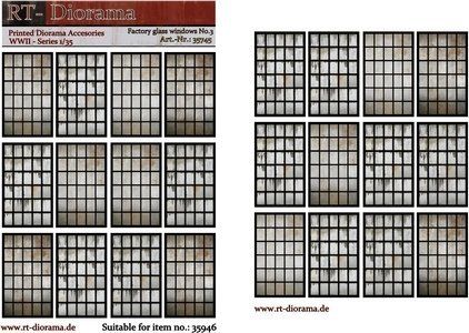 1:35 Printed Accessories: Factory glass windows No.3