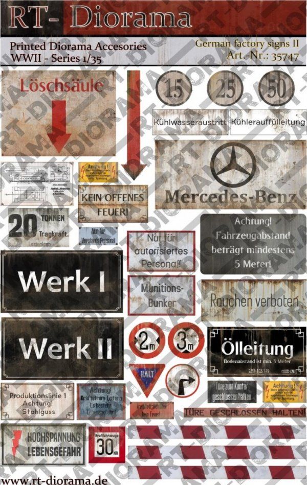 1:35 Printed Accessories: German Factory Signs II