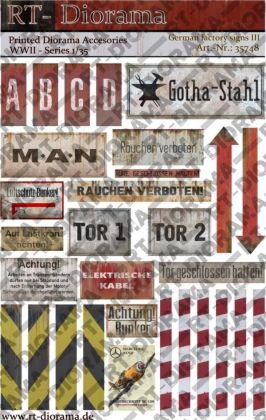 1:35 Printed Accessories: German Factory Signs III