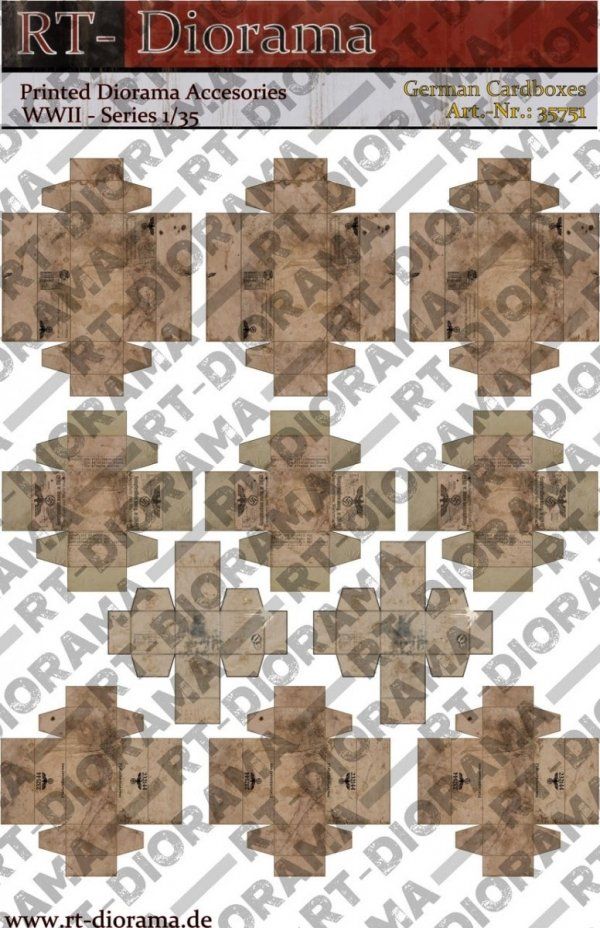 1:35 Printed Accessories: Germann Cardboard Boxes