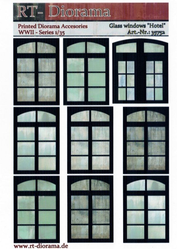 1:35 Printed Accessories: Glass windows 