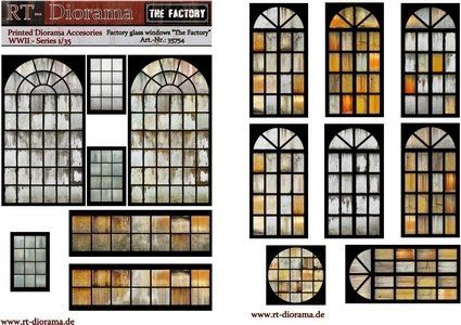 1:35 Printed Accessories: Factory glass windows 