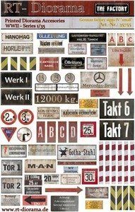 1:35 Printed Accessories: German Factory Signs IV 