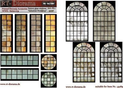 1:35 Printed Accessories: Factory glass windows 