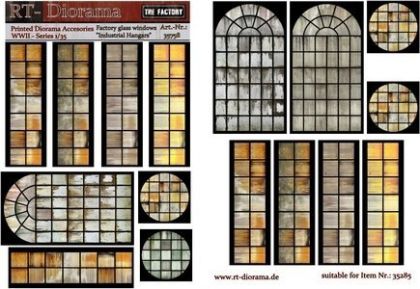 1:35 Printed Accessories: Factory glass windows 