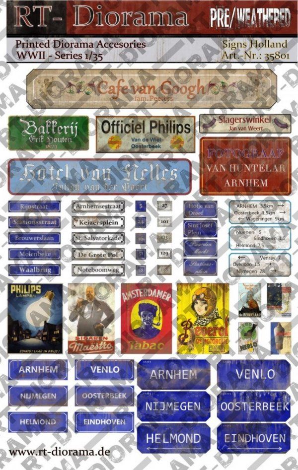 1:35 Printed Accessories: Signs Holland