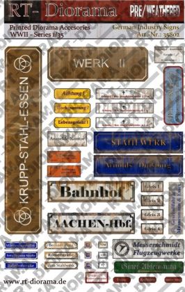 1:35 Printed Accessories: Signs Industry (Germany)