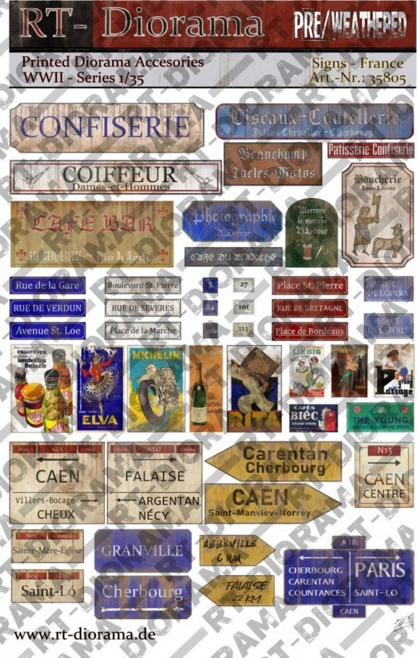 1:35 Printed Accessories: Signs France