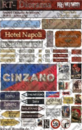 1:35 Printed Accessories: Signs Italy