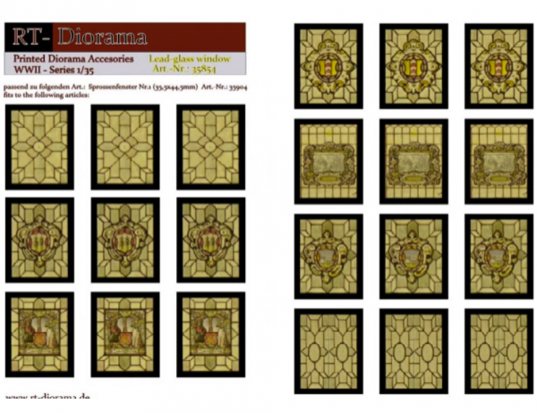 1:35 Printed Accessories: Lead-glass windows