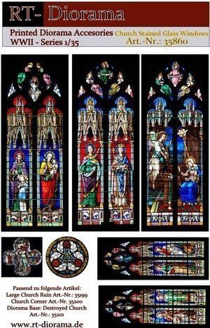 1:35 Printed Accessories: Church Stained Glass Windows